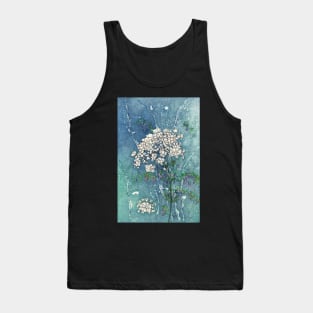 Queen Anne's Lace and Wild Cowpeas Watercolor Batik Tank Top